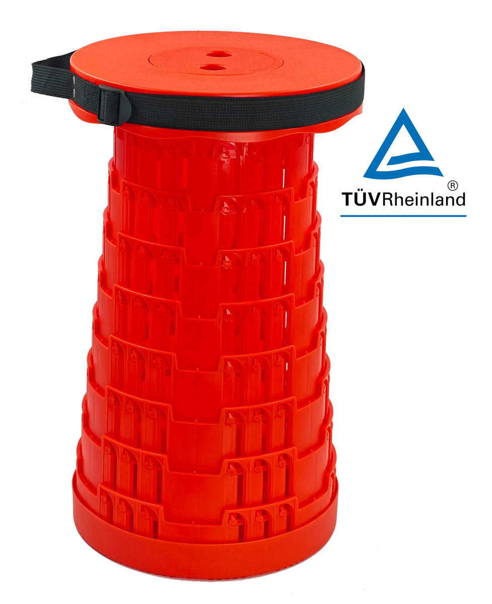 POWERTECH πτυσσόμενο καρεκλάκι HUH-0233, αντοχή έως 250kg, 25.5x45cm, κόκκινο 1 POWERTECH πτυσσόμενο καρεκλάκι HUH-0233
