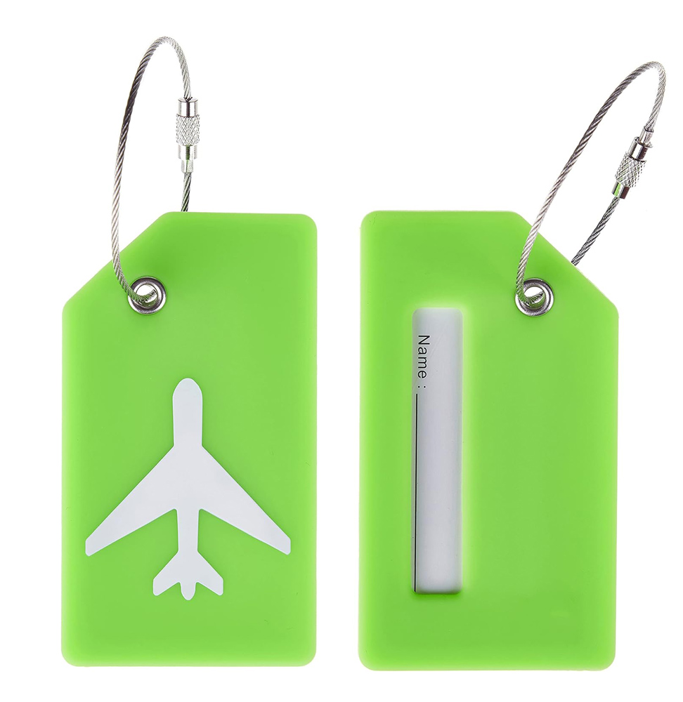 HOME USE ετικέτα βαλίτσας HUH-0246, 9.2x0.7x5.2cm, πράσινη 1 HOME USE ετικέτα βαλίτσας HUH-0246