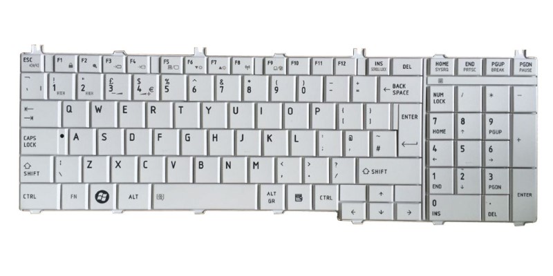 Πληκτρολόγιο για Toshiba Satellite Pro C650/C660/L650/L670, US, λευκό 1 Πληκτρολόγιο για Toshiba Satellite Pro C650/C660/L650/L670