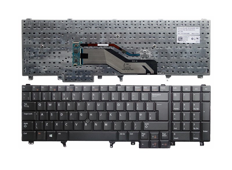 Πληκτρολόγιο για Dell Latitude E5520/E5530/Precision M4600/M6600, μαύρο 1 Πληκτρολόγιο για Dell Latitude E5520/E5530/Precision M4600/M6600