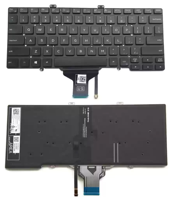 Πληκτρολόγιο για Dell Latitude 7400/5400 KEY-111 με backlight, μαύρο 1 Πληκτρολόγιο για Dell Latitude 7400/5400 KEY-111 με backlight