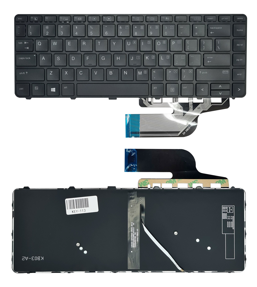 Πληκτρολόγιο για HP ProBook 640 G3/G2 KEY-113 με backlight, μαύρο 1 Πληκτρολόγιο για HP ProBook 640 G3/G2 KEY-113 με backlight