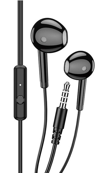 KAKUSIGA earphones με μικρόφωνο KSC-1301, 3.5mm σύνδεση, 14mm, 1.1m, μαύρα 1 KAKUSIGA earphones με μικρόφωνο KSC-1301