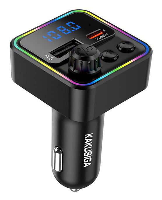 KAKUSIGA FM transmitter & φορτιστής KSC-1982, USB/USB-C, 55W, Bluetooth, μαύρο 1 KAKUSIGA FM transmitter & φορτιστής KSC-1982