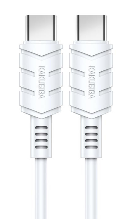 KAKUSIGA καλώδιο USB-C σε USB-C KSC-710, 60W, 480Mbps, 1.2m, λευκό 1 KAKUSIGA καλώδιο USB-C σε USB-C KSC-710