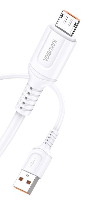 KAKUSIGA καλώδιο micro USB σε USB KSC-805, 2.4A, 480Mbps, 1m, λευκό 1 KAKUSIGA καλώδιο micro USB σε USB KSC-805