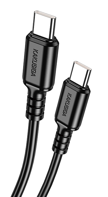 KAKUSIGA καλώδιο USB-C σε USB-C KSC-982, 60W, 480Mbps, 1m, μαύρο 1 KAKUSIGA καλώδιο USB-C σε USB-C KSC-982