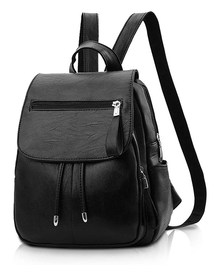 ROXXANI γυναικεία τσάντα πλάτης LBAG-0018, μαύρη 1 ROXXANI γυναικεία τσάντα πλάτης LBAG-0018