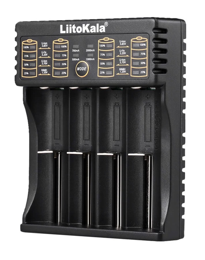 LIITOKALA φορτιστής LII-402 για μπαταρίες NiMH/CD, Li-Ion, IMR, 4 slots 1 LIITOKALA φορτιστής LII-402 για μπαταρίες NiMH/CD