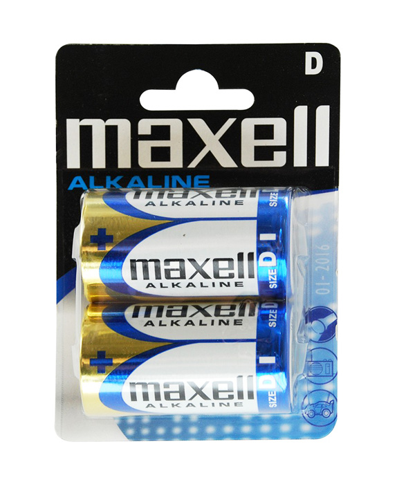 MAXELL αλκαλικές μπαταρίες LR20/D, 1.5V, 2τμχ 1 MAXELL αλκαλικές μπαταρίες LR20/D