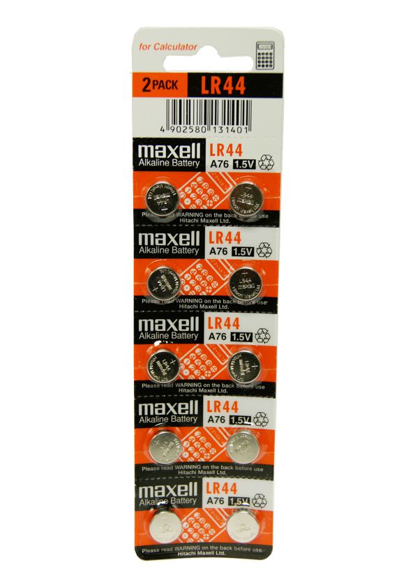 MAXELL αλκαλικές μπαταρίες ρολογιού LR44, 1.5V, 10τμχ 1 MAXELL αλκαλικές μπαταρίες ρολογιού LR44
