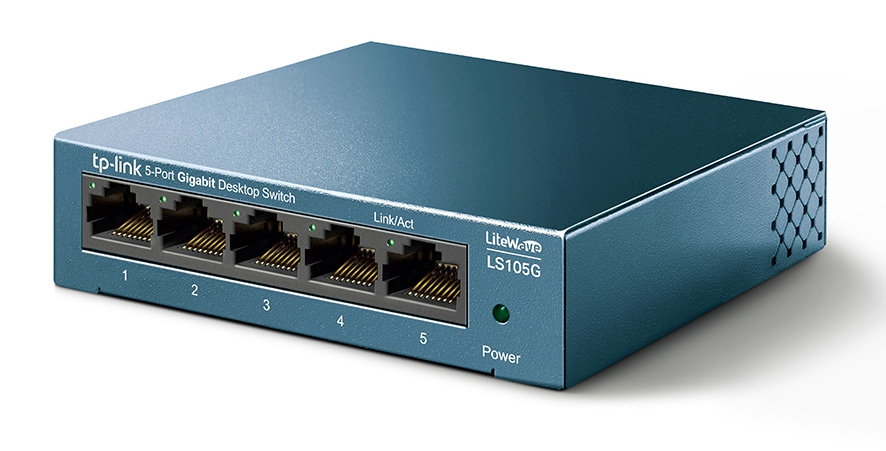 TP-LINK Desktop Switch LS105G, 5-port 10/100/1000Mbps, V.4.40 1 TP-LINK Desktop Switch LS105G