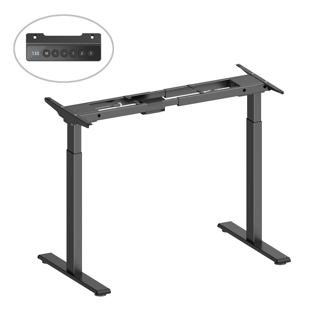 BRATECK σκελετός ηλεκτρικού γραφείου M12-22D, 95~145x60x70~118cm, μαύρο 1 BRATECK σκελετός ηλεκτρικού γραφείου M12-22D