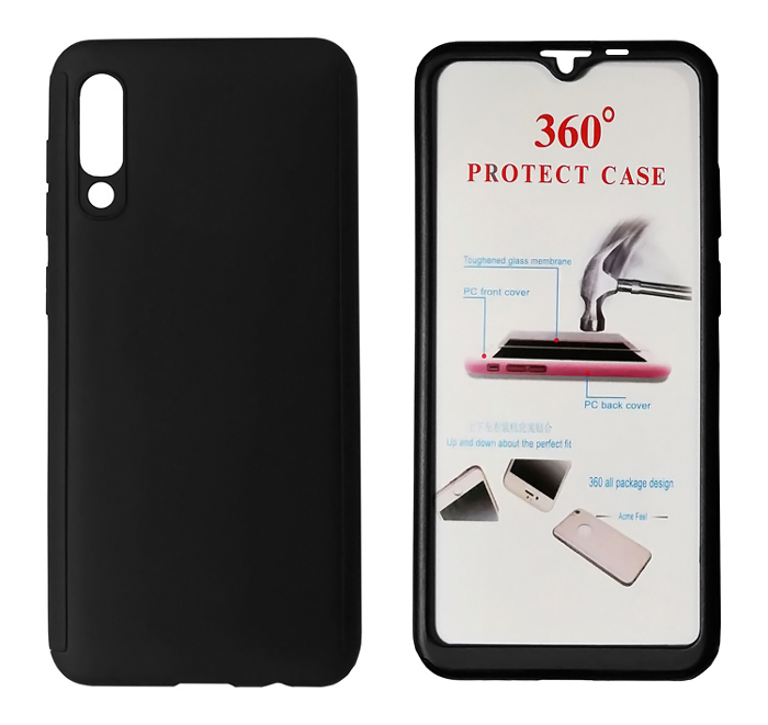 POWERTECH Θήκη Body 360° με Tempered Glass για Xiaomi Mi 9, μαύρη 1 POWERTECH Θήκη Body 360° με Tempered Glass για Xiaomi Mi 9