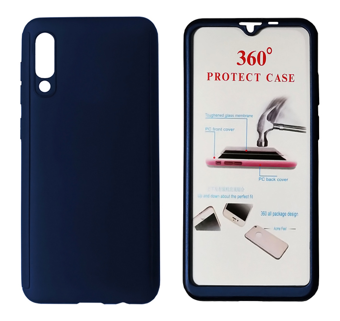 POWERTECH Θήκη Body 360° με Tempered Glass για Xiaomi Mi 9, μπλε 1 POWERTECH Θήκη Body 360° με Tempered Glass για Xiaomi Mi 9