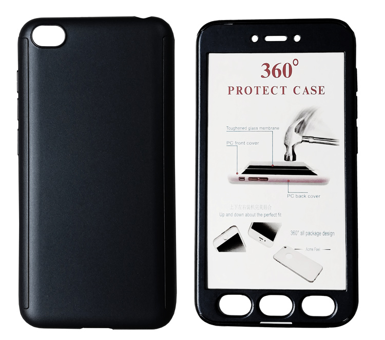 POWERTECH Θήκη Body 360° με Tempered Glass για Xiaomi Redmi Go, μαύρη 1 POWERTECH Θήκη Body 360° με Tempered Glass για Xiaomi Redmi Go