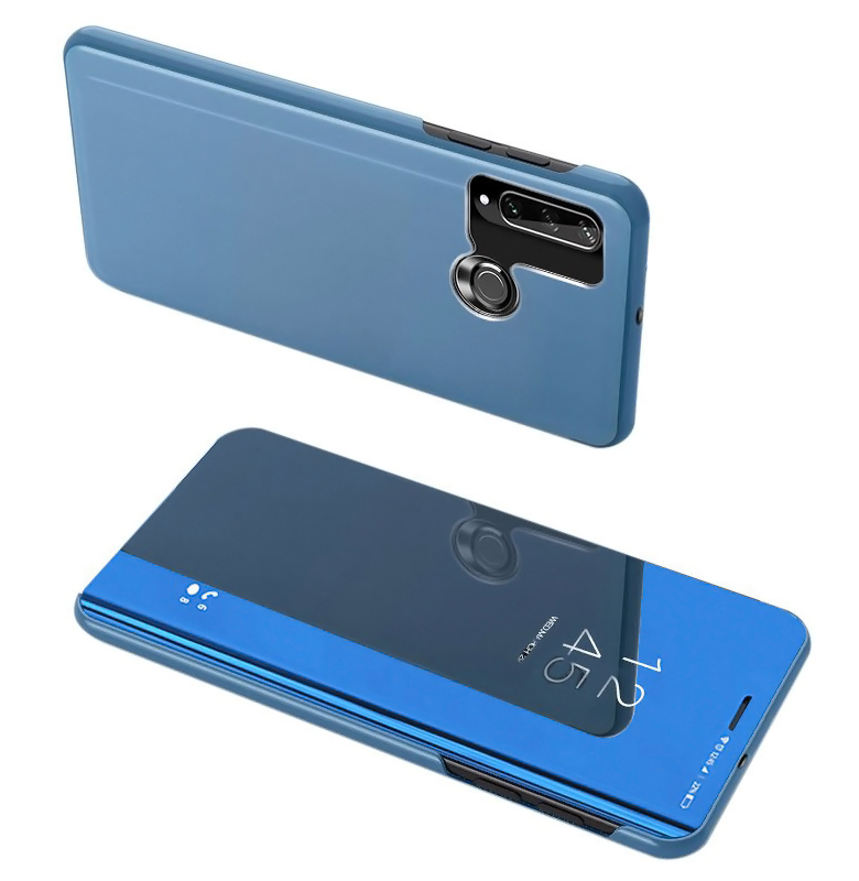 POWERTECH θήκη Clear view MOB-1518, Huawei Y6p, μπλε 1 POWERTECH θήκη Clear view MOB-1518