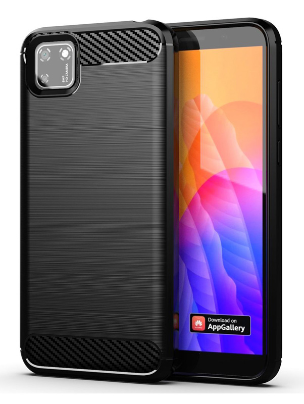 POWERTECH Θήκη Carbon Flex MOB-1523, Huawei Y5p, μαύρη 1 POWERTECH Θήκη Carbon Flex MOB-1523