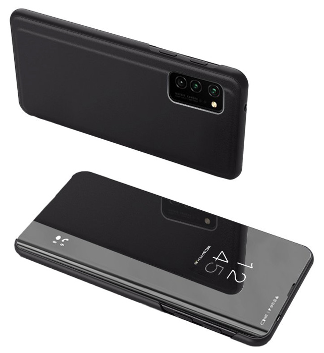 POWERTECH θήκη Clear View MOB-1610 για Samsung Galaxy A02s, μαύρη 1 POWERTECH θήκη Clear View MOB-1610 για Samsung Galaxy A02s