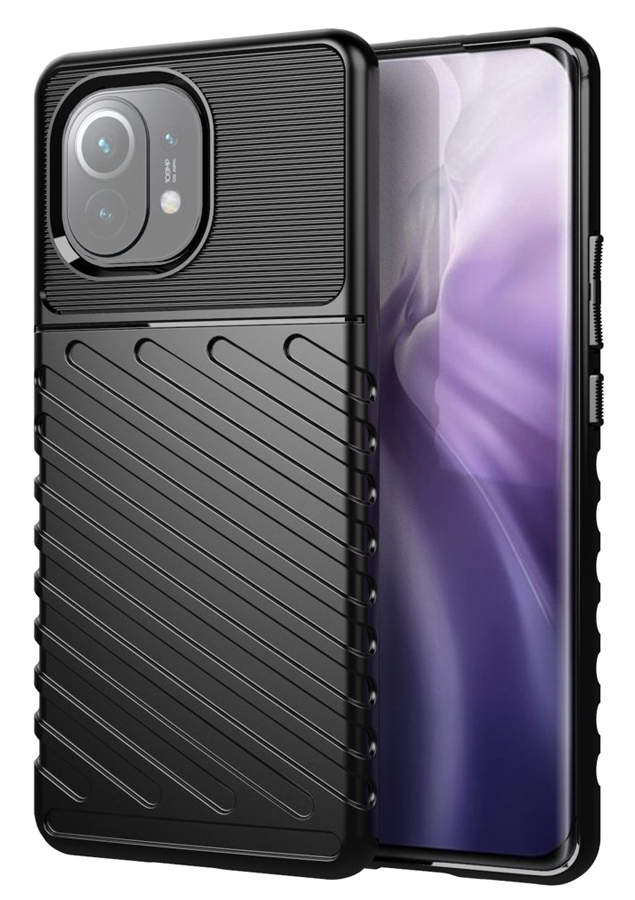 POWERTECH Θήκη Thunder MOB-1634 για Xiaomi Mi 11, μαύρη 1 POWERTECH Θήκη Thunder MOB-1634 για Xiaomi Mi 11