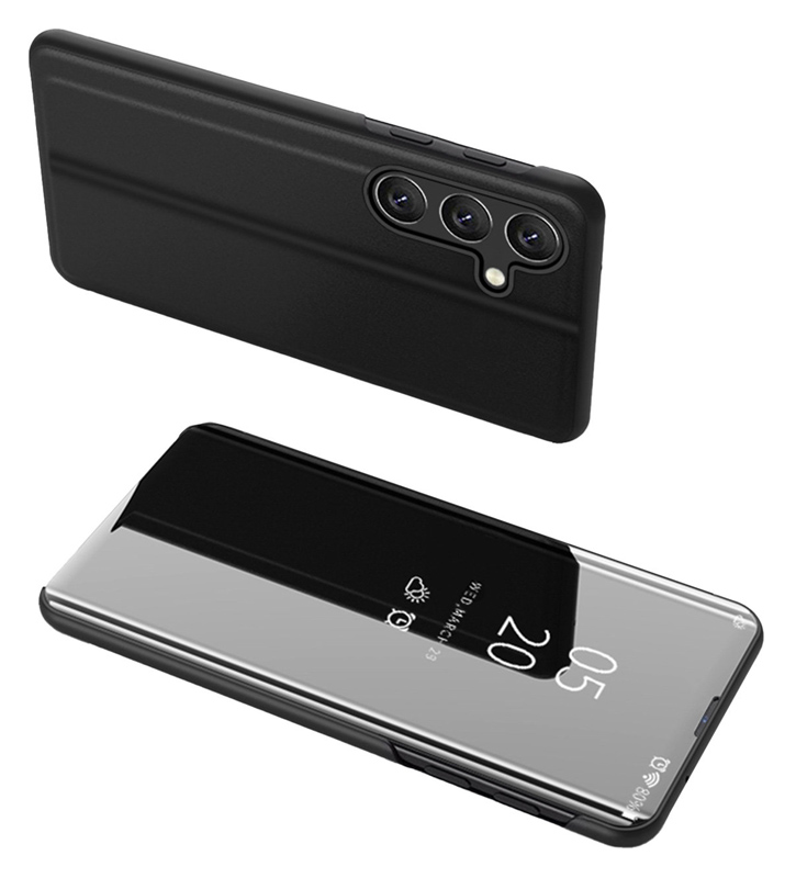 POWERTECH θήκη Clear view MOB-1863 για Samsung Galaxy A24, μαύρη 1 POWERTECH θήκη Clear view MOB-1863 για Samsung Galaxy A24