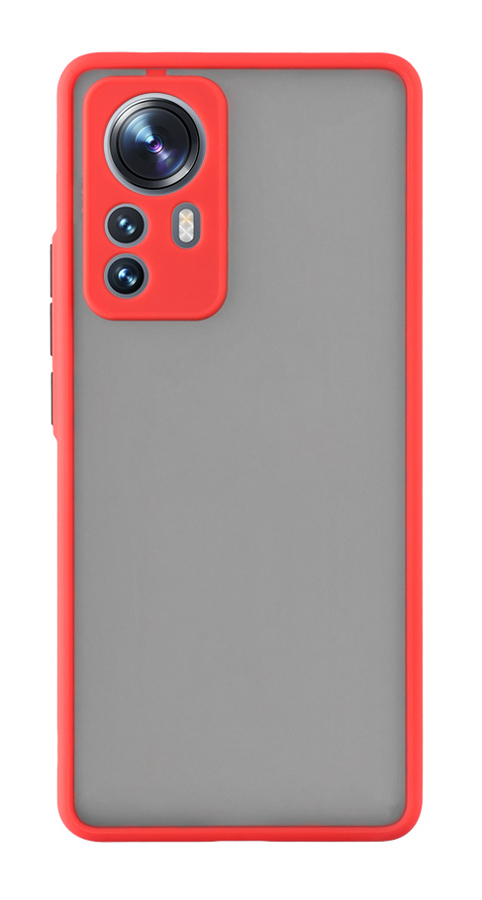 POWERTECH Θήκη Color Button MOB-1873 για Xiaomi 12/12X, κόκκινη 1 POWERTECH Θήκη Color Button MOB-1873 για Xiaomi 12/12X