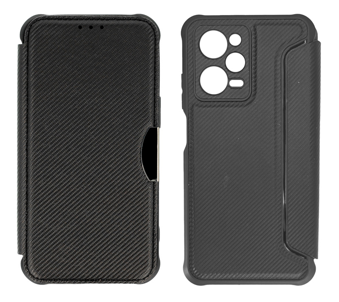 POWERTECH θήκη Razor Carbon MOB-1910, Xiaomi Note 12 Pro/X5 Pro, μαύρη 1 POWERTECH θήκη Razor Carbon MOB-1910