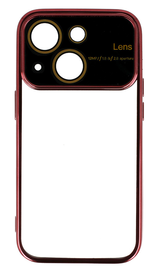 POWERTECH θήκη Electro Lens MOB-1946 για iPhone 15, διάφανη-βυσσινί 1 POWERTECH θήκη Electro Lens MOB-1946 για iPhone 15