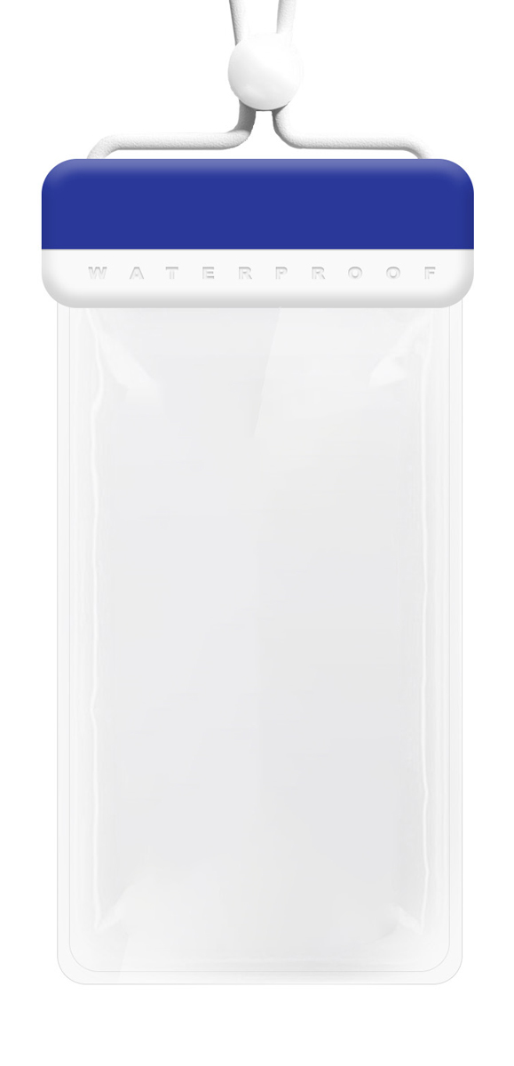 POWERTECH αδιάβροχη θήκη smartphone MOB-2013, IPX8, μπλε-λευκή 1 POWERTECH αδιάβροχη θήκη smartphone MOB-2013