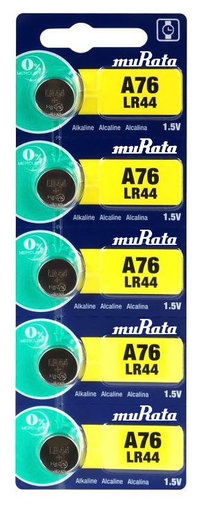 MURATA Αλκαλικές μπαταρίες LR44 MR-LR44, 1.5V, 5τμχ 1 MURATA Αλκαλικές μπαταρίες LR44 MR-LR44