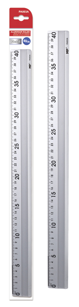MP μεταλλικός χάρακας PA003A, 40cm, ασημί 1 MP μεταλλικός χάρακας PA003A