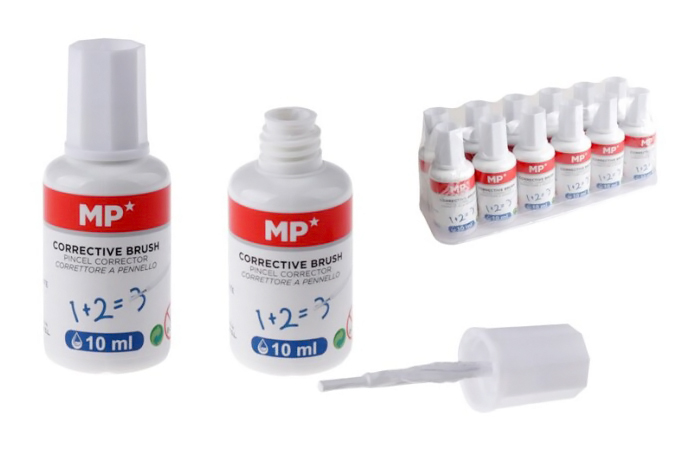 MP διορθωτικό υγρό με πινέλο PA139-S, 10ml, 12τμχ 1 MP διορθωτικό υγρό με πινέλο PA139-S