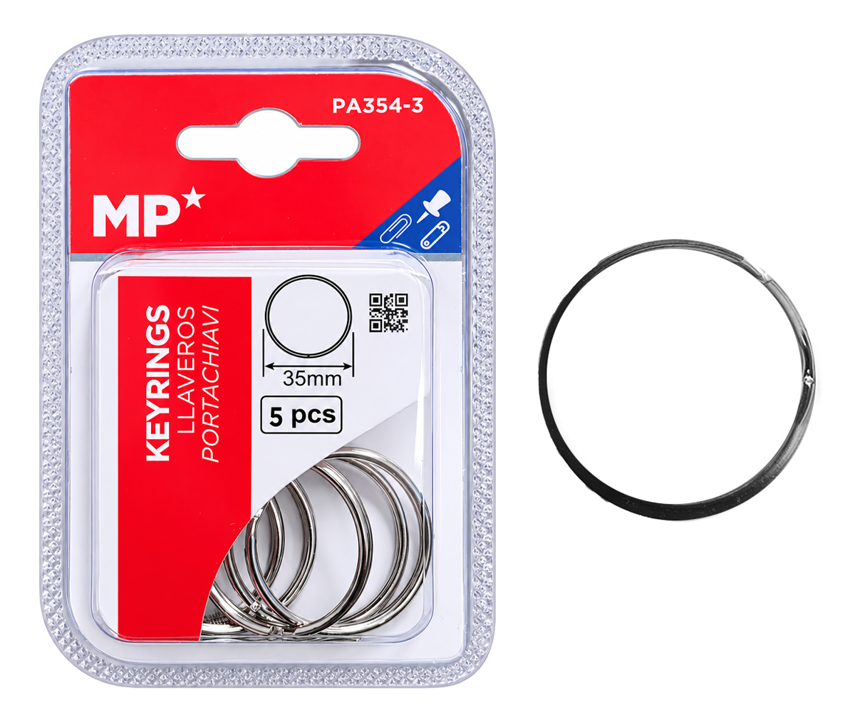 MP σετ μεταλλικοί κρίκοι κλειδιών PA354-3, 35mm, 5τμχ 1 MP σετ μεταλλικοί κρίκοι κλειδιών PA354-3
