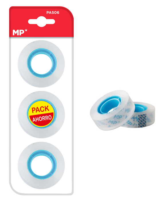MP κολλητική ταινία Crystal PA506-01, 12mm, 33m, διάφανη, 3τμχ 1 MP κολλητική ταινία Crystal PA506-01