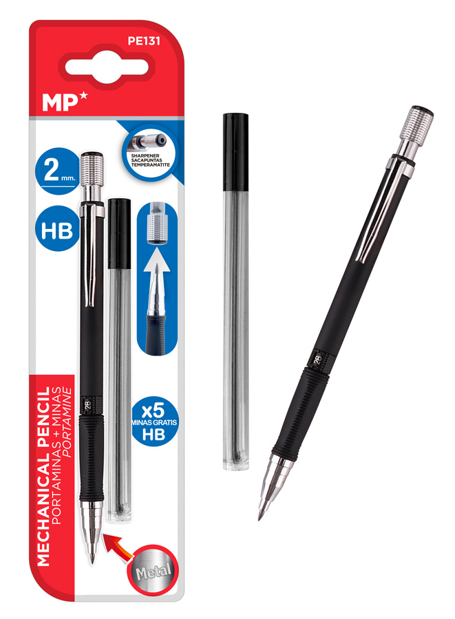 MP Mηχανικό μολύβι PE131, HB, 5x ανταλλακτικά, 2mm 1 MP Mηχανικό μολύβι PE131