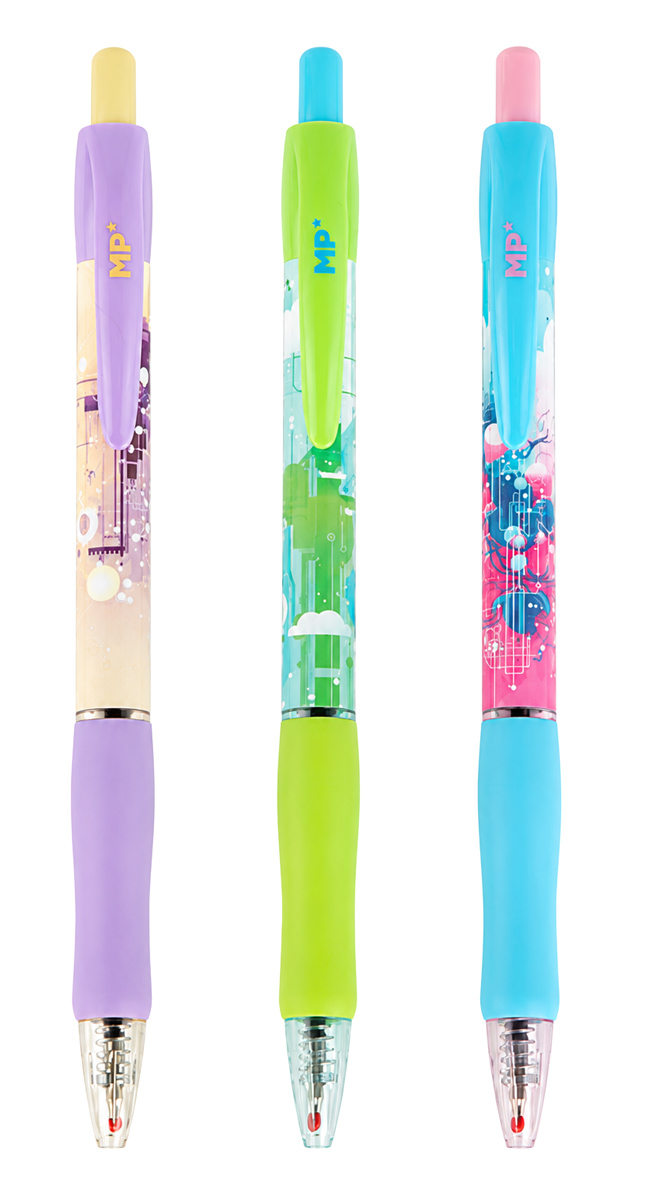 MP στυλό διαρκείας ballpoint PE140-14, 0.7mm μύτη, 14.5cm, μπλε, διάφορα σχέδια, 1τμχ 1 MP στυλό διαρκείας ballpoint PE140-14