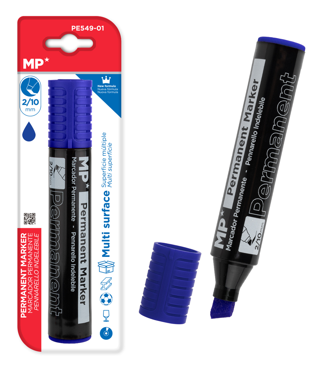 MP ανεξίτηλος μαρκαδόρος PE549-01, 2-10mm μύτη, μπλε 1 MP ανεξίτηλος μαρκαδόρος PE549-01