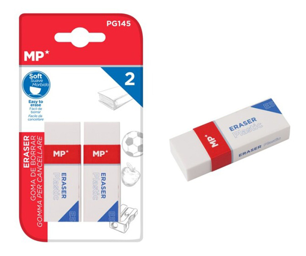 MP γόμα PG145, 65 x 23mm, λευκή, 2τμχ 1 MP γόμα PG145