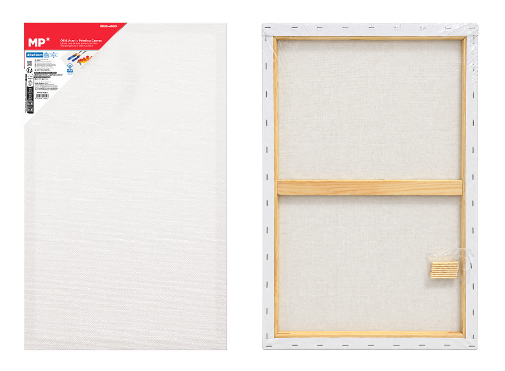 MP καμβάς τελάρο ζωγραφικής PP98-4060, 40x60cm, 280gr/m², λευκός 1 MP καμβάς τελάρο ζωγραφικής PP98-4060