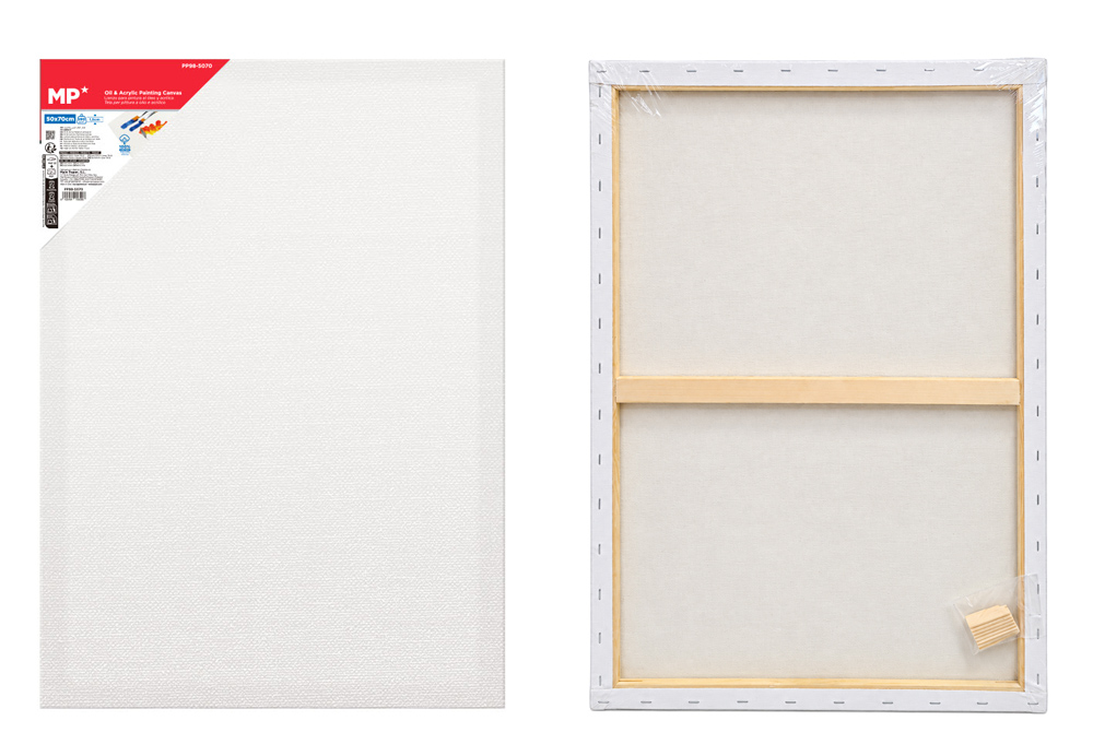 MP καμβάς τελάρο ζωγραφικής PP98-5070, 50x70cm, 280gr/m², λευκός 1 MP καμβάς τελάρο ζωγραφικής PP98-5070