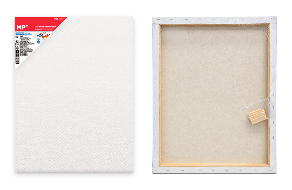 MP καμβάς τελάρο ζωγραφικής PP99-4050, 40x50cm, 380gr/m², λευκός 1 MP καμβάς τελάρο ζωγραφικής PP99-4050