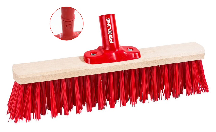 PROLINE ξύλινη σκούπα 14300 με συνθετική τρίχα 8cm, click system, 30cm 1 PROLINE ξύλινη σκούπα 14300 με συνθετική τρίχα 8cm