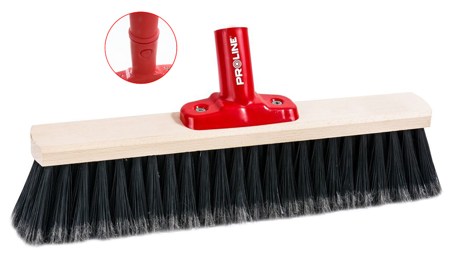 PROLINE ξύλινη σκούπα 14303 με συνθετική τρίχα 8cm, click system, 30cm 1 PROLINE ξύλινη σκούπα 14303 με συνθετική τρίχα 8cm