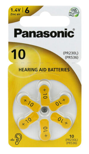 PANASONIC μπαταρίες ακουστικών βαρηκοΐας PR10
