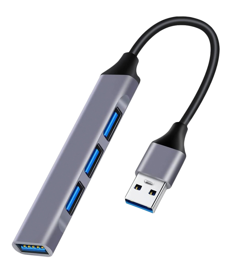 POWERTECH USB hub PT-1114, 4x θυρών, 5Gbps, USB σύνδεση, γκρι 1 POWERTECH USB hub PT-1114