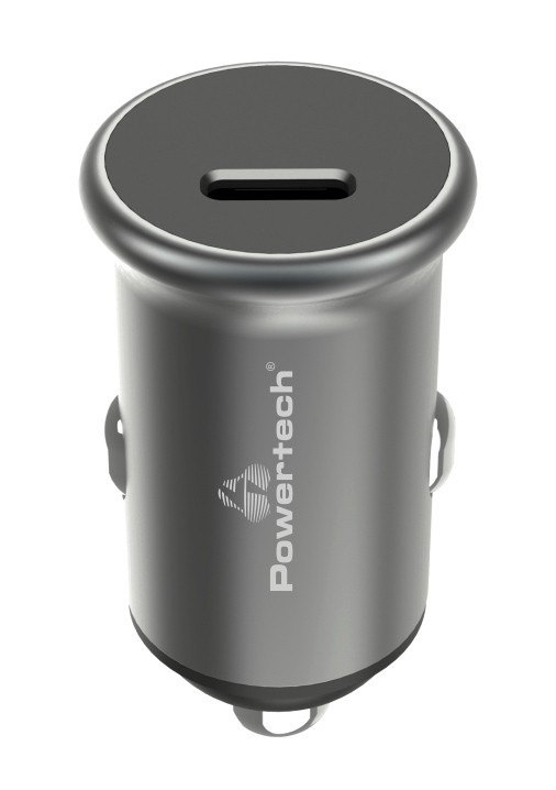 POWERTECH φορτιστής αυτοκινήτου PT-1147, USB-C, 30W PD, γκρι 1 POWERTECH φορτιστής αυτοκινήτου PT-1147
