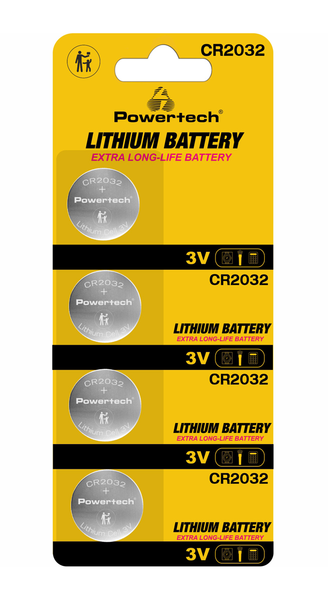 POWERTECH μπαταρίες λιθίου PT-1210, CR2032, 3V, 4τμχ 1 POWERTECH μπαταρίες λιθίου PT-1210