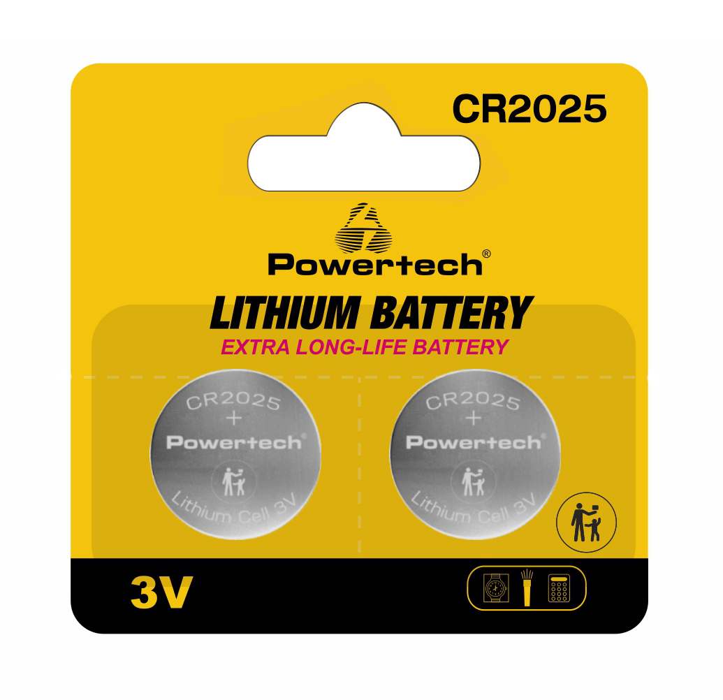 POWERTECH μπαταρίες λιθίου PT-1212, CR2025, 3V, 2τμχ 1 POWERTECH μπαταρίες λιθίου PT-1212