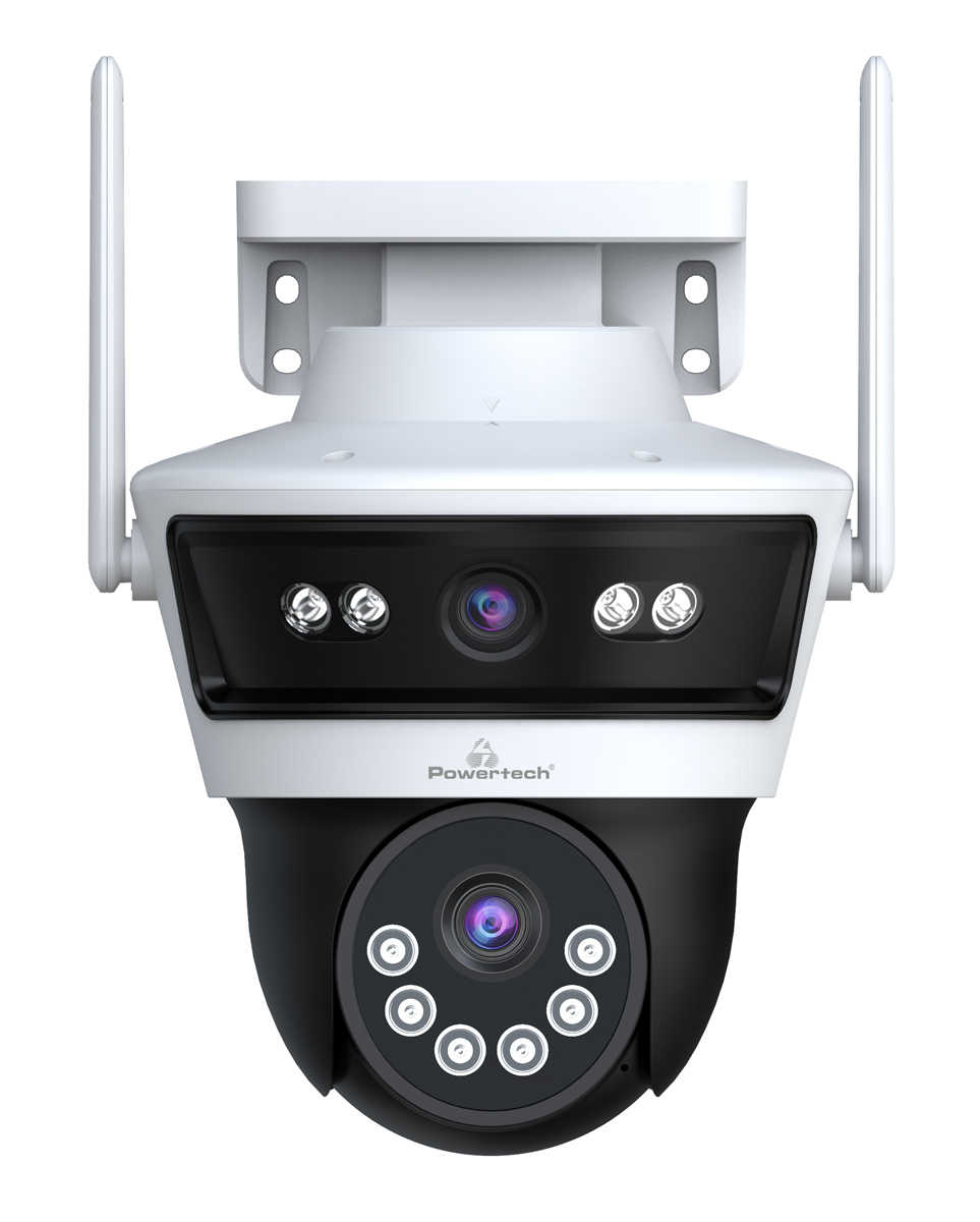 POWERTECH smart κάμερα PT-1340, 3MP, dual lens, WiFi, PTZ, SD, IP65 1 POWERTECH smart κάμερα PT-1340