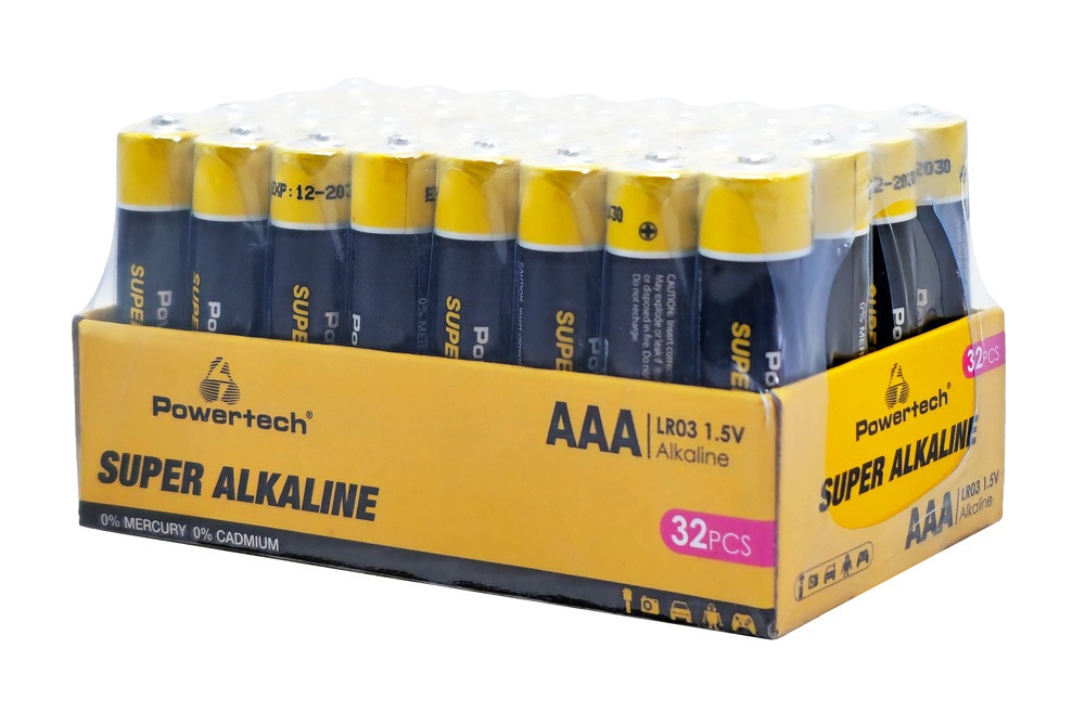 POWERTECH αλκαλικές μπαταρίες Super Alkaline PT-1402, AAA, 1.5V, 32τμχ 1 POWERTECH αλκαλικές μπαταρίες Super Alkaline PT-1402